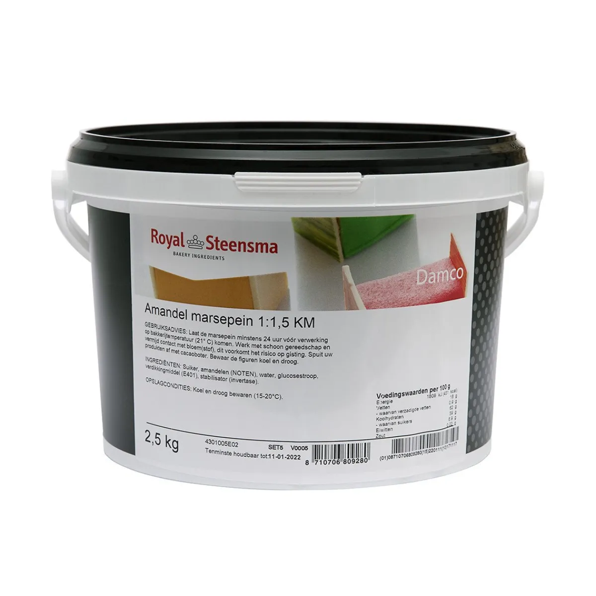 Best Amandel Marsepein 1:1½ Naturel KM Damco 2,5kg