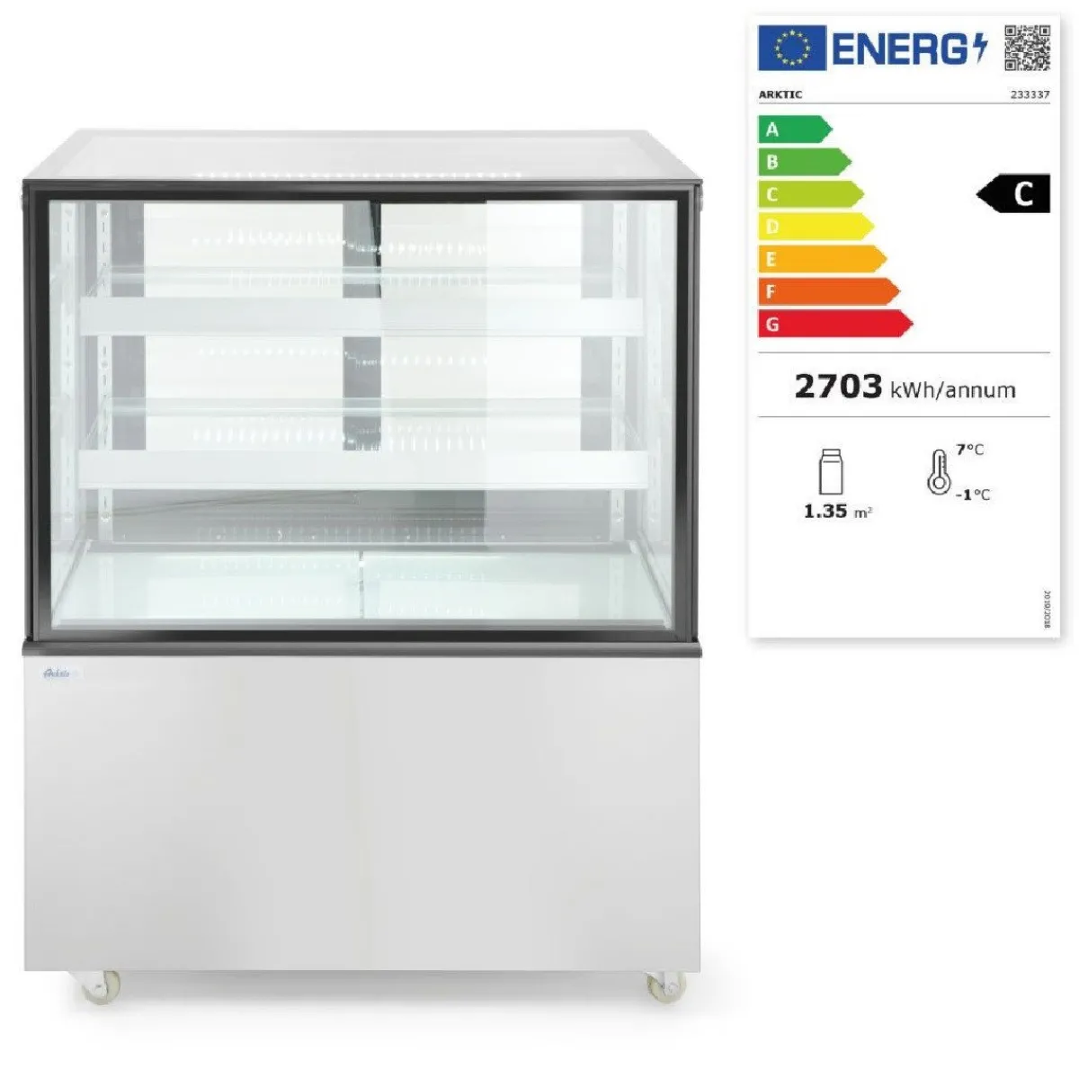 Best Hendi Arktic Koelvitrine met 2 schappen 300 Liter