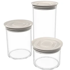 New Biesse Voorraadpot Rond Luchtdicht Grijs 1,75L