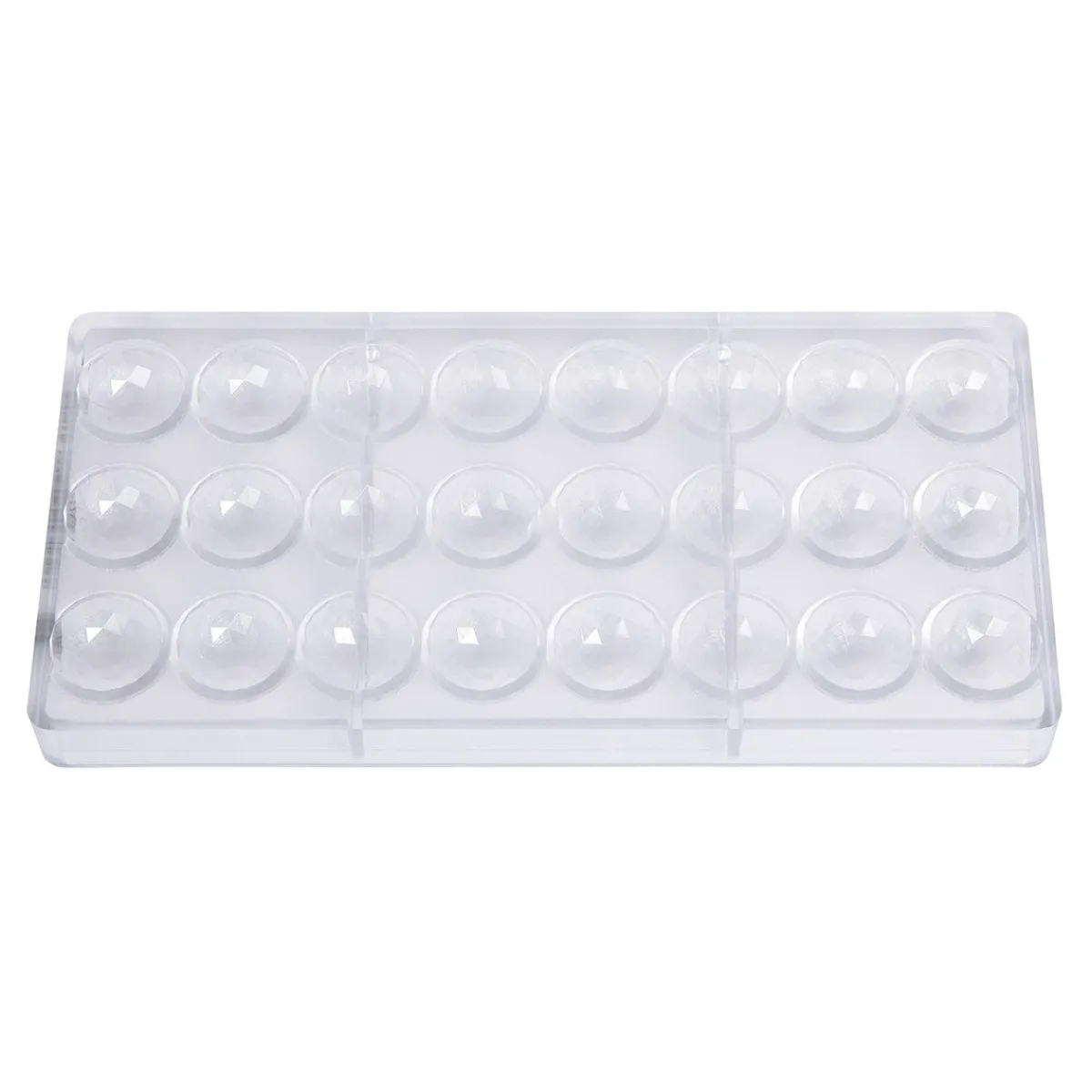 Sale Chocolate World Bonbonvorm Halve Bol Facet (24x) Ø30x15mm