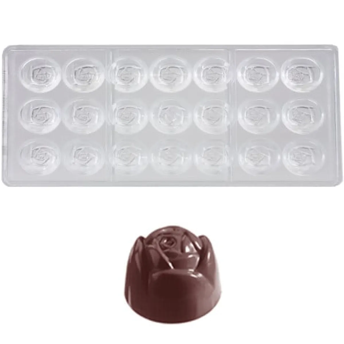 Hot Chocolate World Bonbonvorm Roos (21x) 28x20 mm