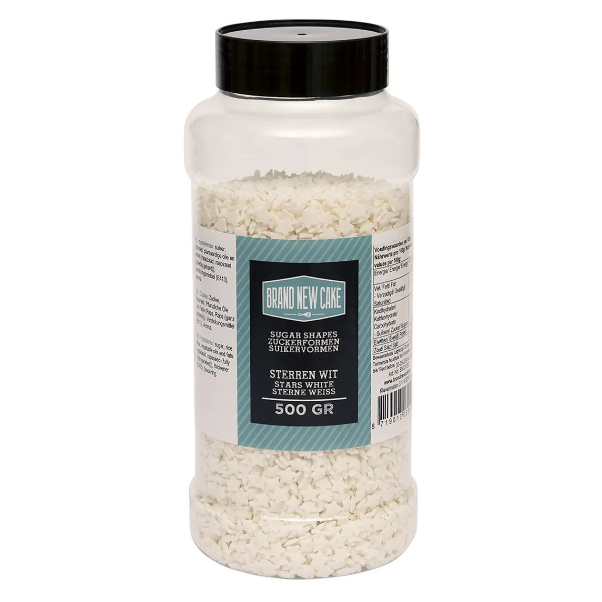Online BrandNewCake Confetti Sterren Wit 500gr.