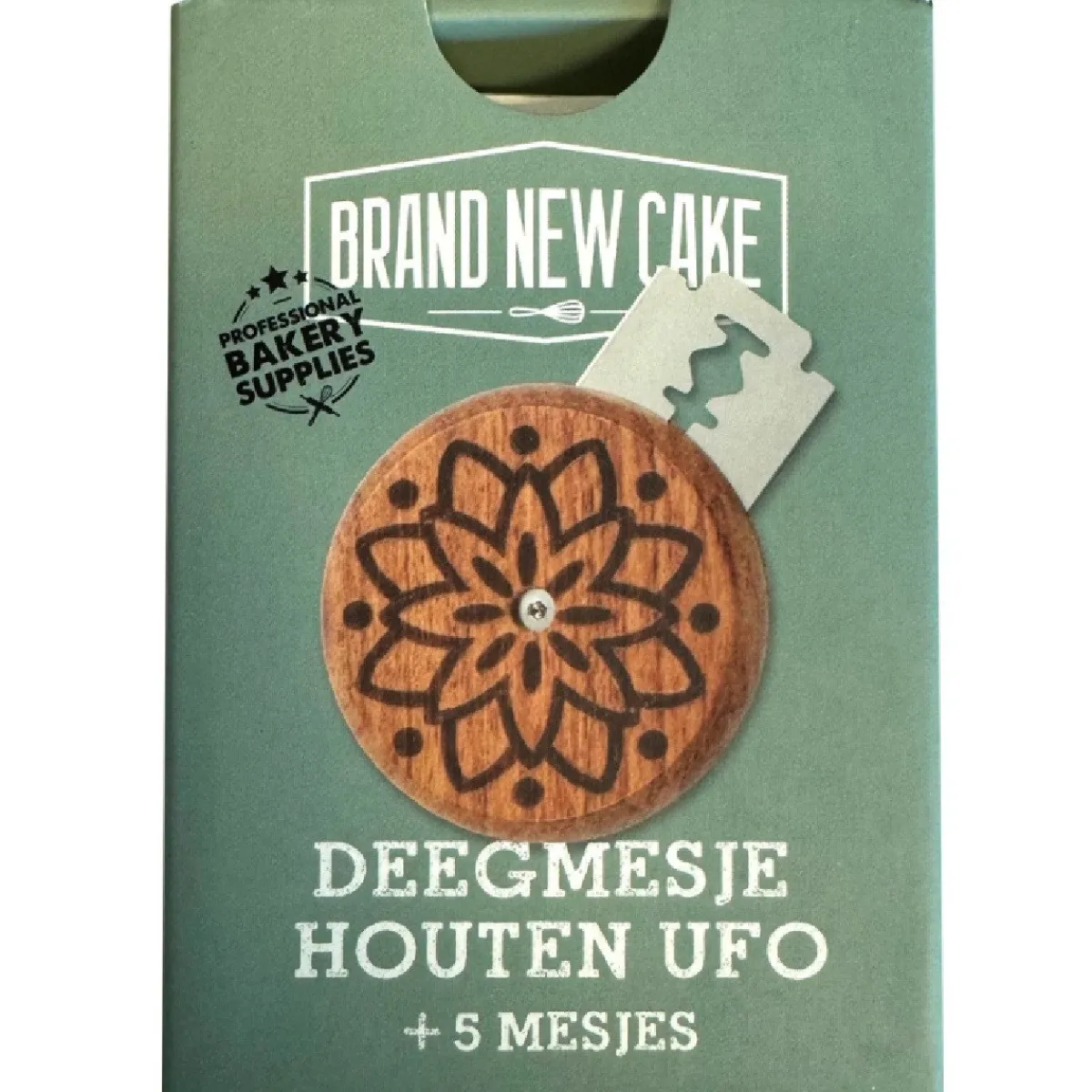 Online BrandNewCake Deegmesje Houten UFO (incl. 5 mesjes)
