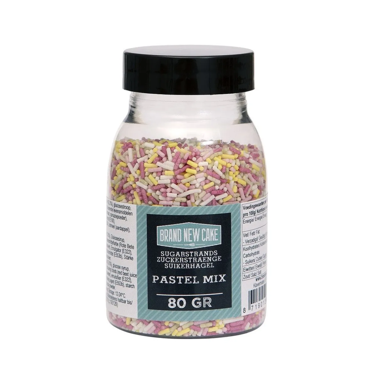 Clearance BrandNewCake Sugar Strands Pastel Mix 80gr.