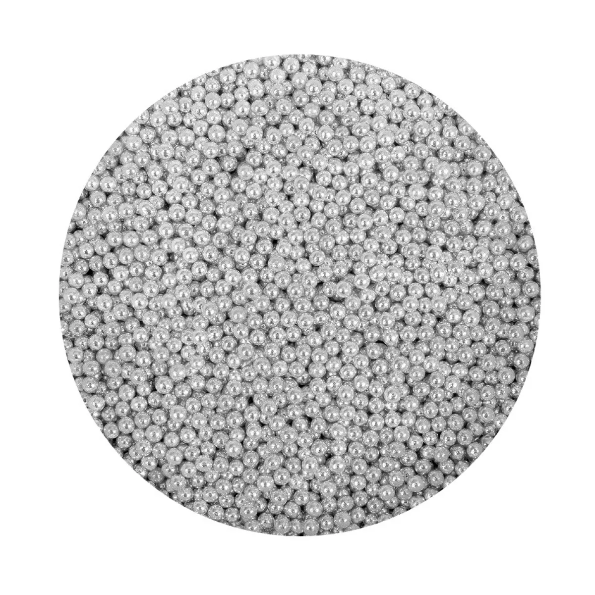 Clearance BrandNewCake Suikerparels Metallic Zilver 4mm 750gr.