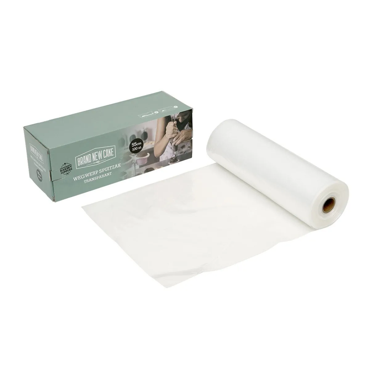 Discount BrandNewCake Wegwerp Spuitzak 55cm Transparant 100 stuks
