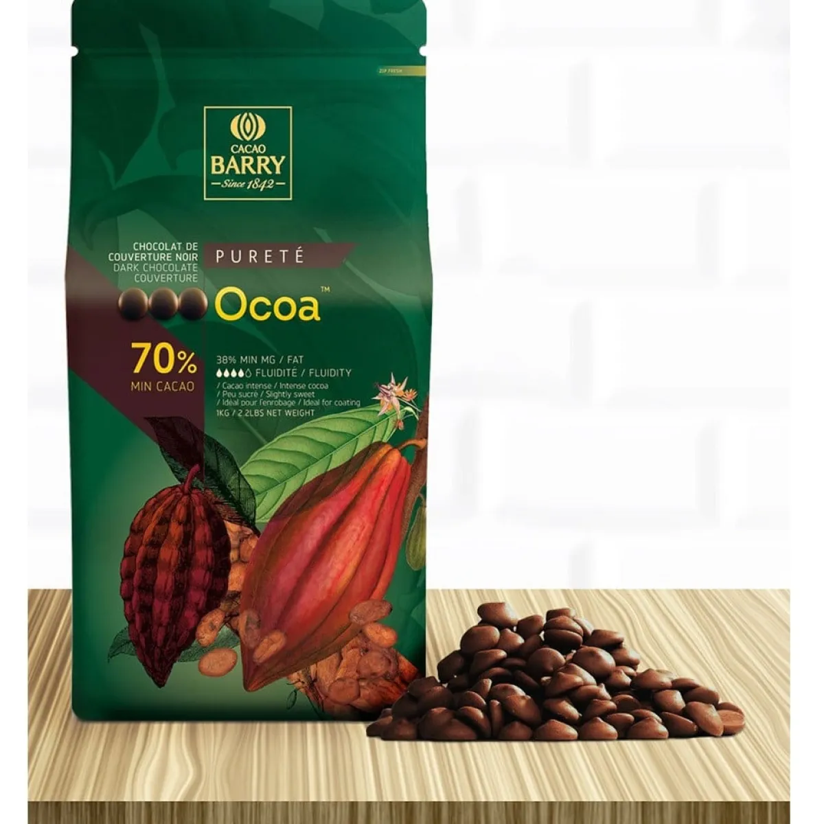 Online Callebaut Chocolade Callets Puur Ocoa (70%) 1kg