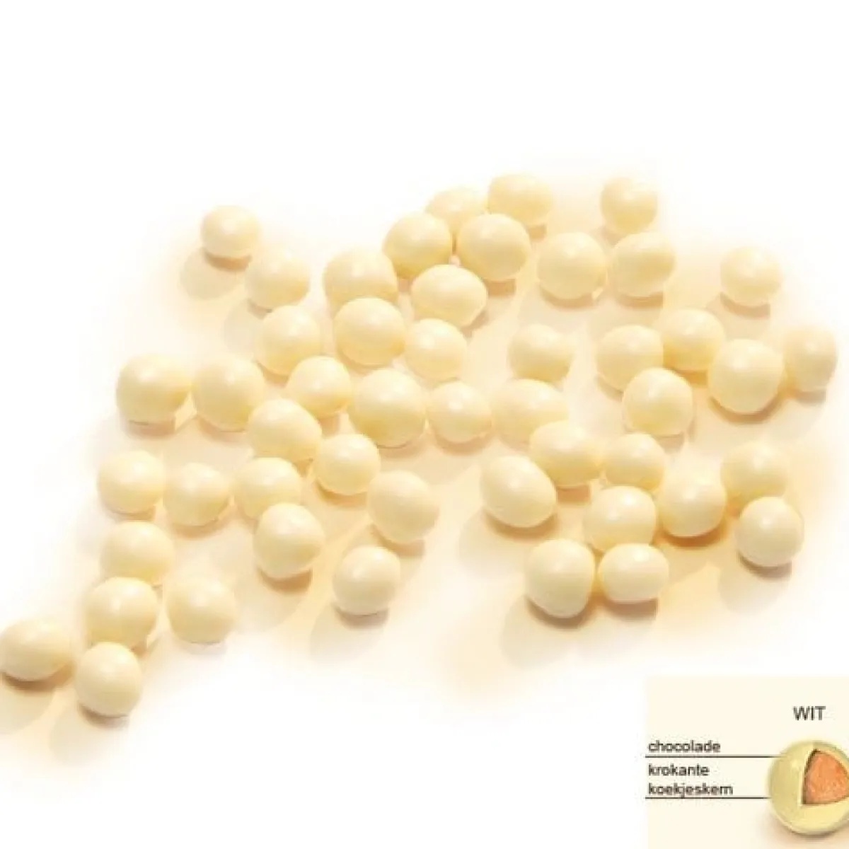 New Callebaut Chocolade Crispy Pearls Wit 800 gram