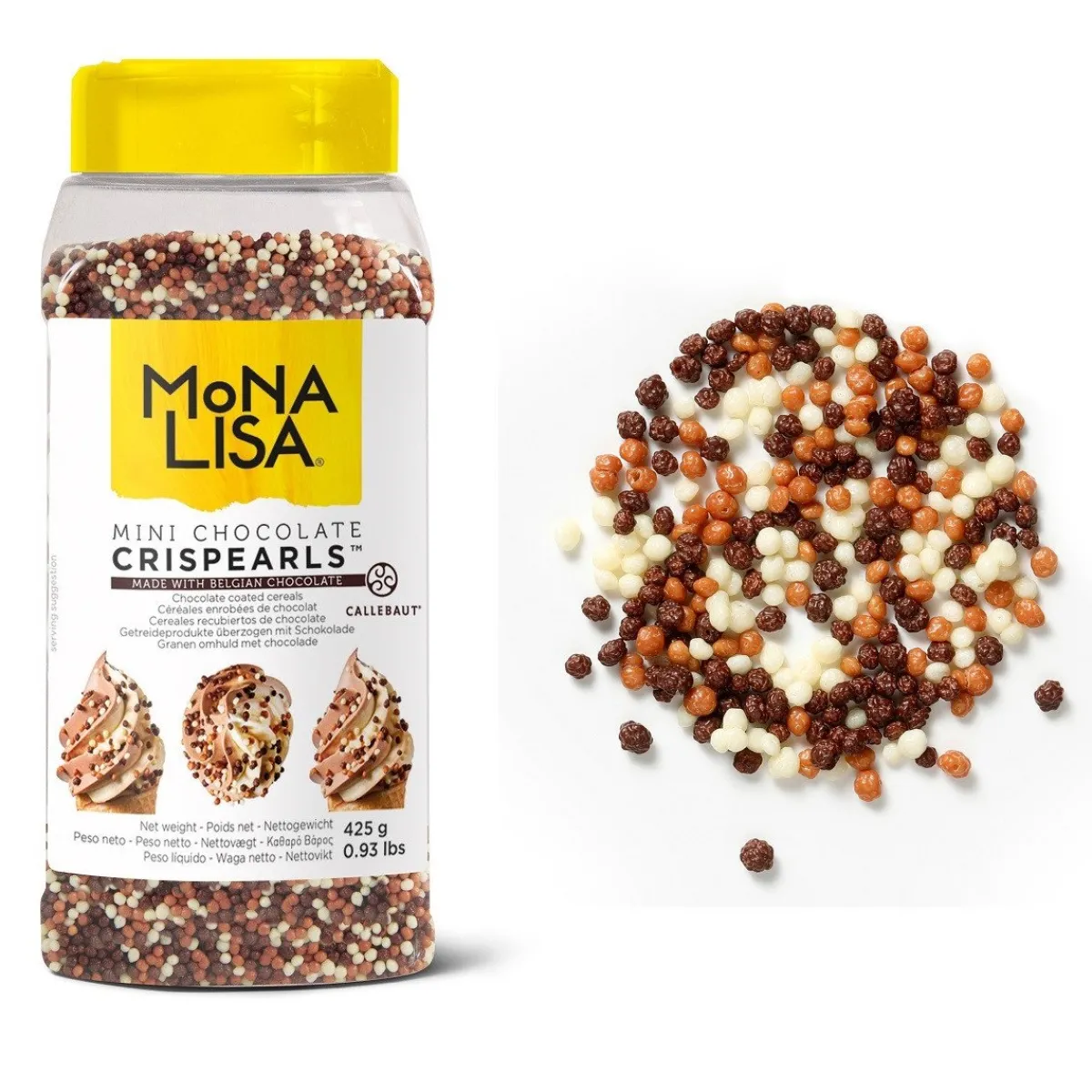 Outlet Callebaut Chocolade Crispy Pearls Mini Mix 425 gram