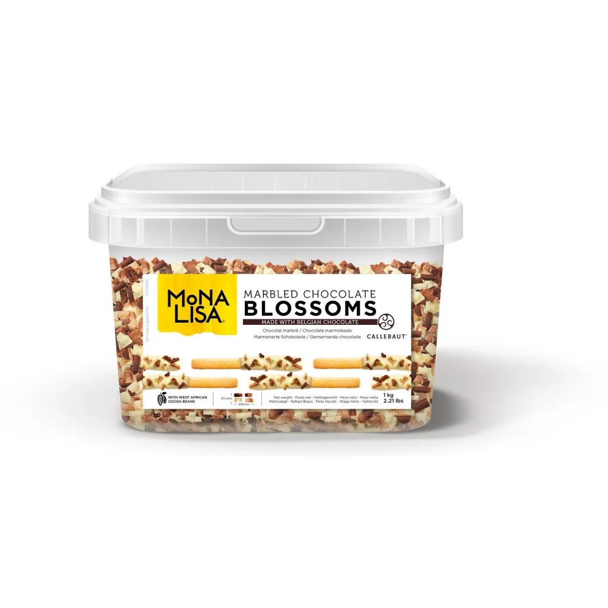 Discount Callebaut Chocoladekrullen klein Wit en Puur 1kg