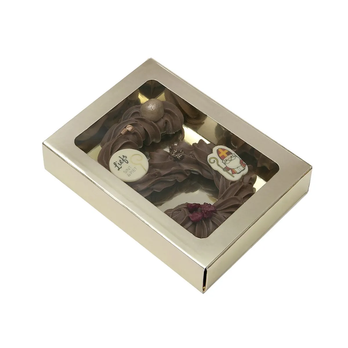 Sale BrandNewCake Chocoladeletterdoos Klein GK1 Goud / Goud 3st
