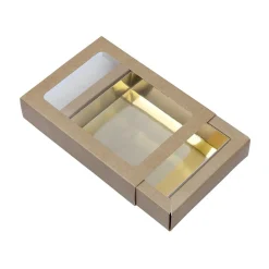 New BrandNewCake Chocoladeletterdoos Klein GK1 Kraft / Goud 26st