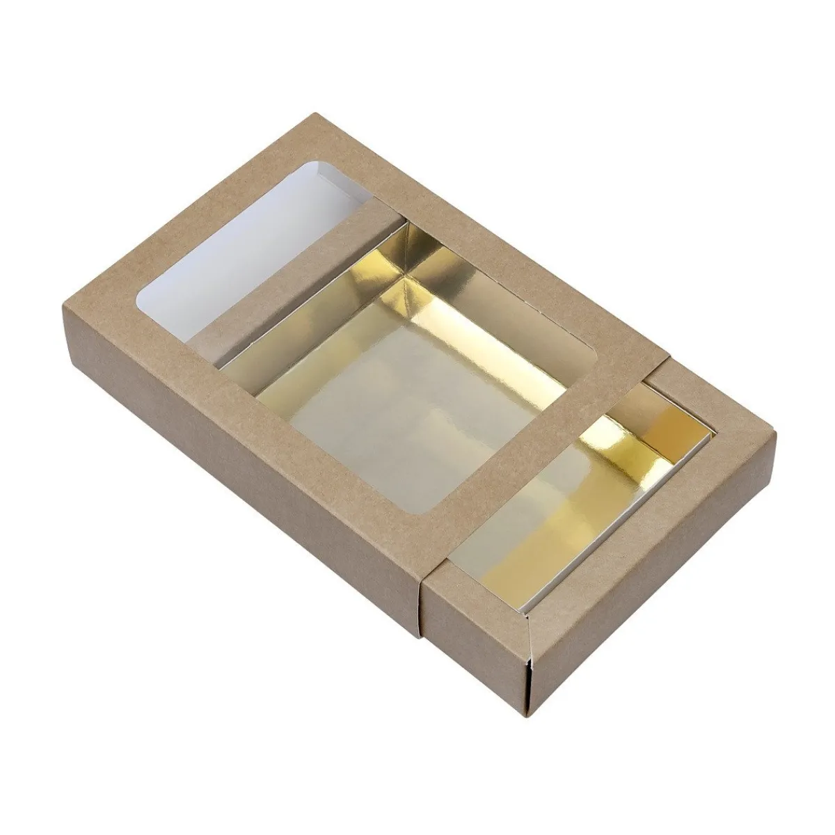 New BrandNewCake Chocoladeletterdoos Klein GK1 Kraft / Goud 26st