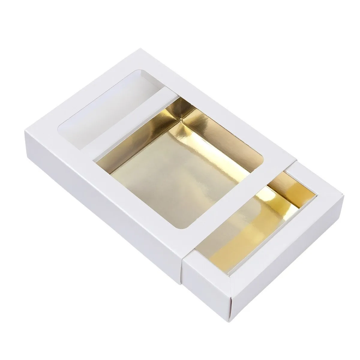 Discount BrandNewCake Chocoladeletterdoos Klein GK1 Wit / Goud 3st