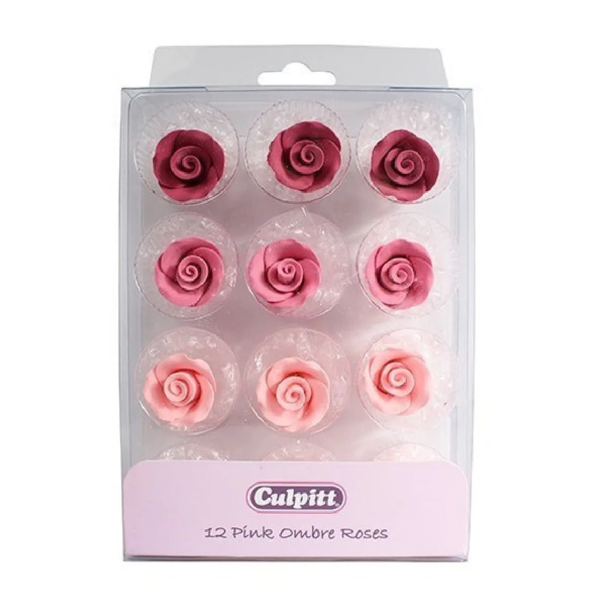 Online Culpitt Suikerdecoratie Rozen Ombré Roze 12st.
