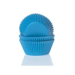 Discount House of Marie Cupcake Vormpjes HoM Cyaanblauw 50x33mm. 50st.