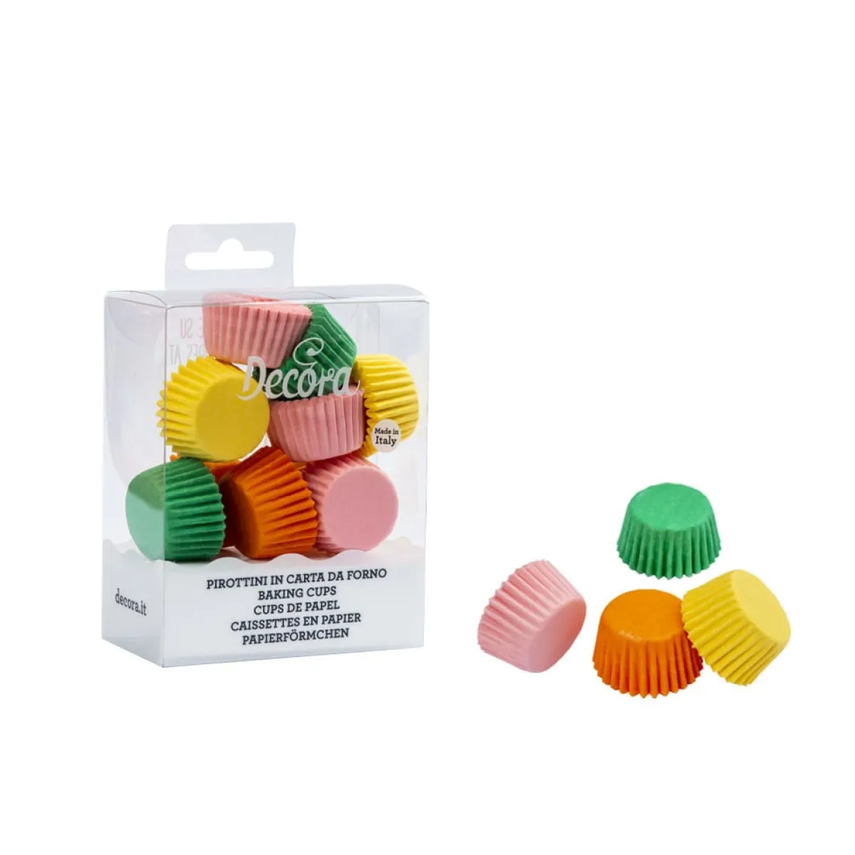 Hot Decora Cupcake Vormpjes MINI Kleurmix Ø27x17(h) mm 200 stuks