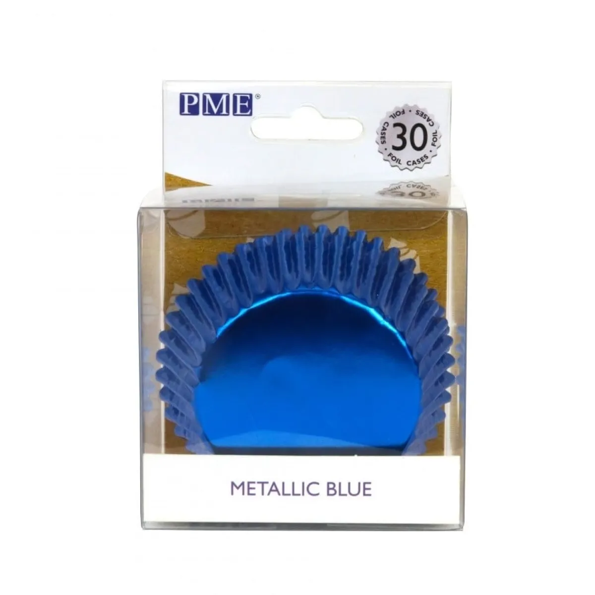 Online PME Cupcake Vormpjes Metallic Blauw 30 stuks