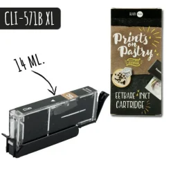 New Prints on Pastry Eetbare Inkt Cartridge Zwart-klein XL (CLI-571B)