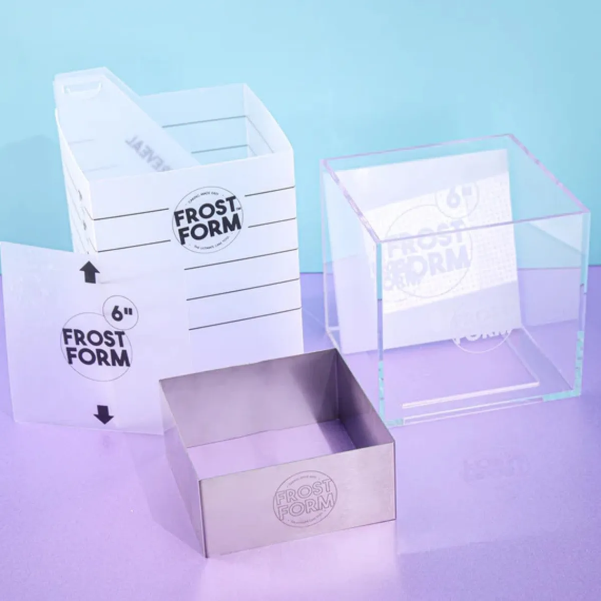 Online Frost Form Taart Coating Kit Vierkant 15cm