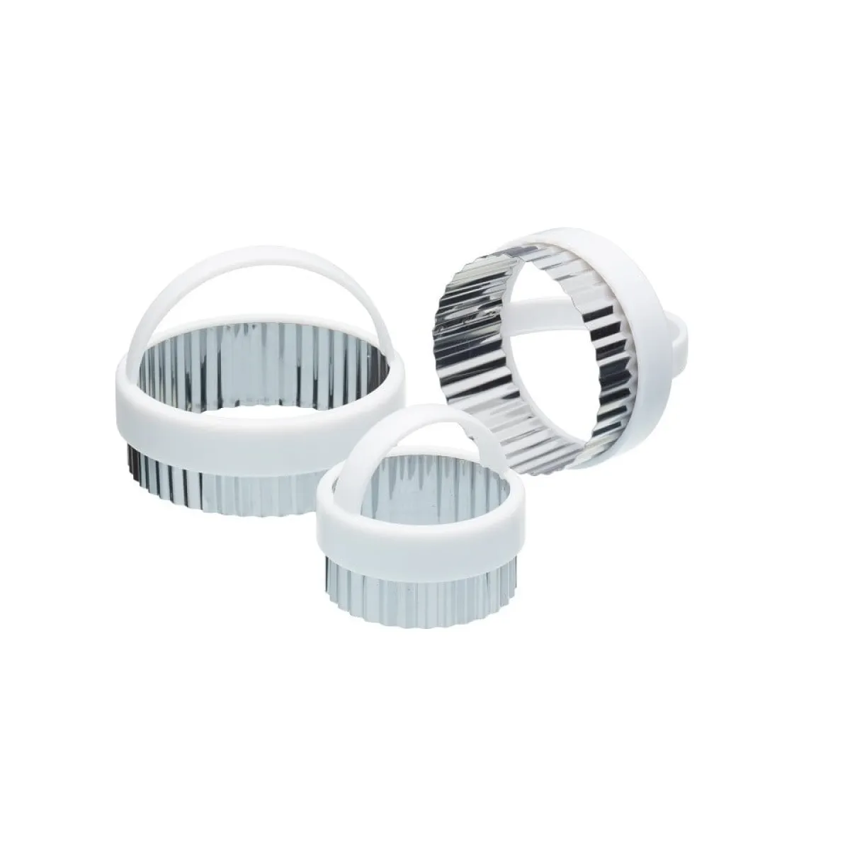 Clearance Kitchen Craft Uitsteker Set/3 Rond Gekarteld RVS