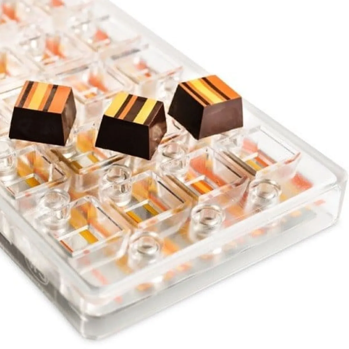 New Chocolate World Magneet bonbonvorm Vierkant 24x24x14mm (24)