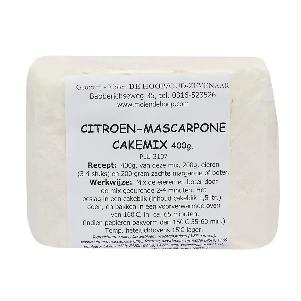 Discount Molen de Hoop Citroen Mascarpone cake 400gr