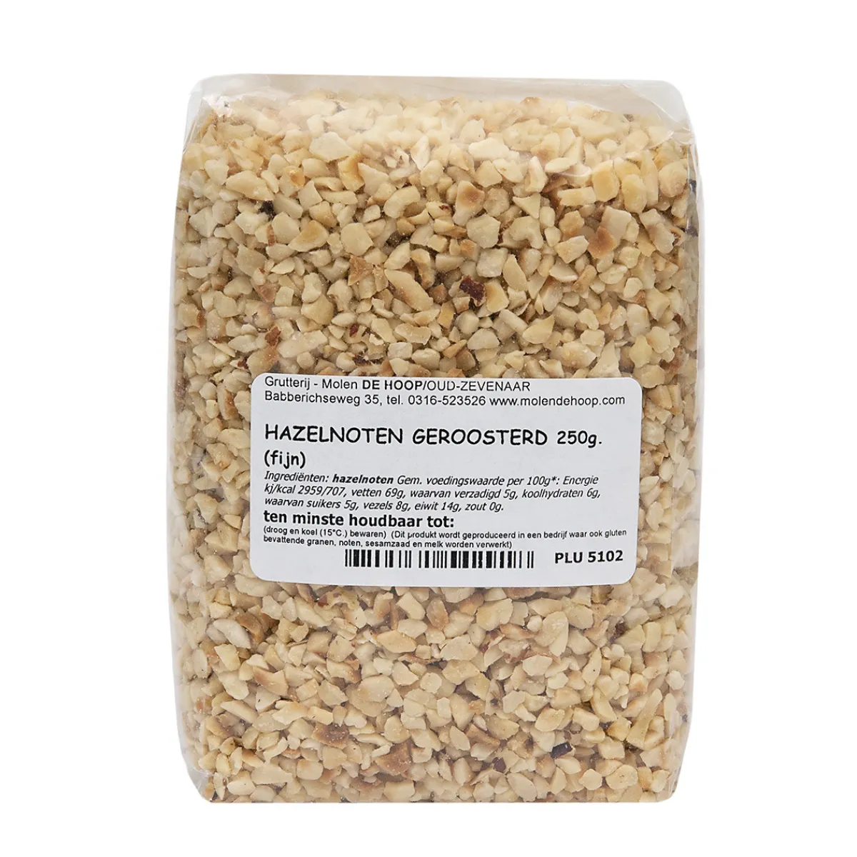 New Molen de Hoop Hazelnoot gehakt fijn 250gr