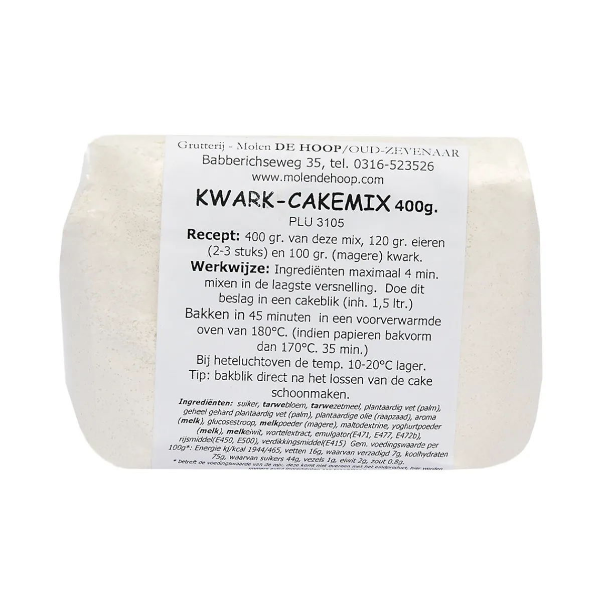 Outlet Molen de Hoop Kwarkcakemix 400gr