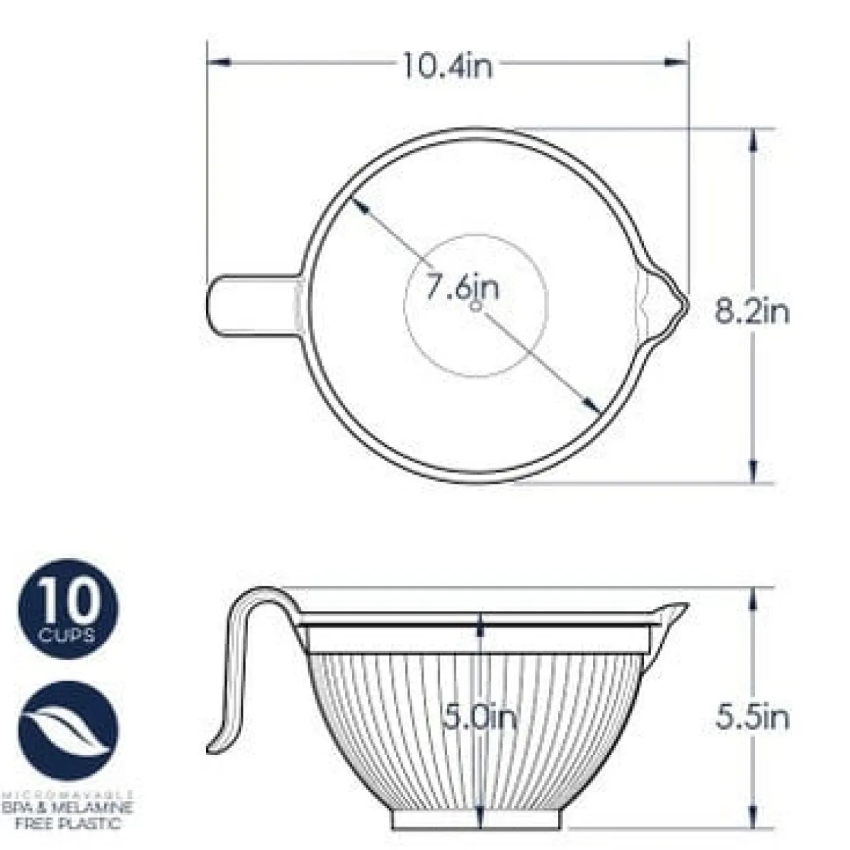 Outlet Nordic Ware Beslagkom Kunststof 2,4L (Ø19cm)