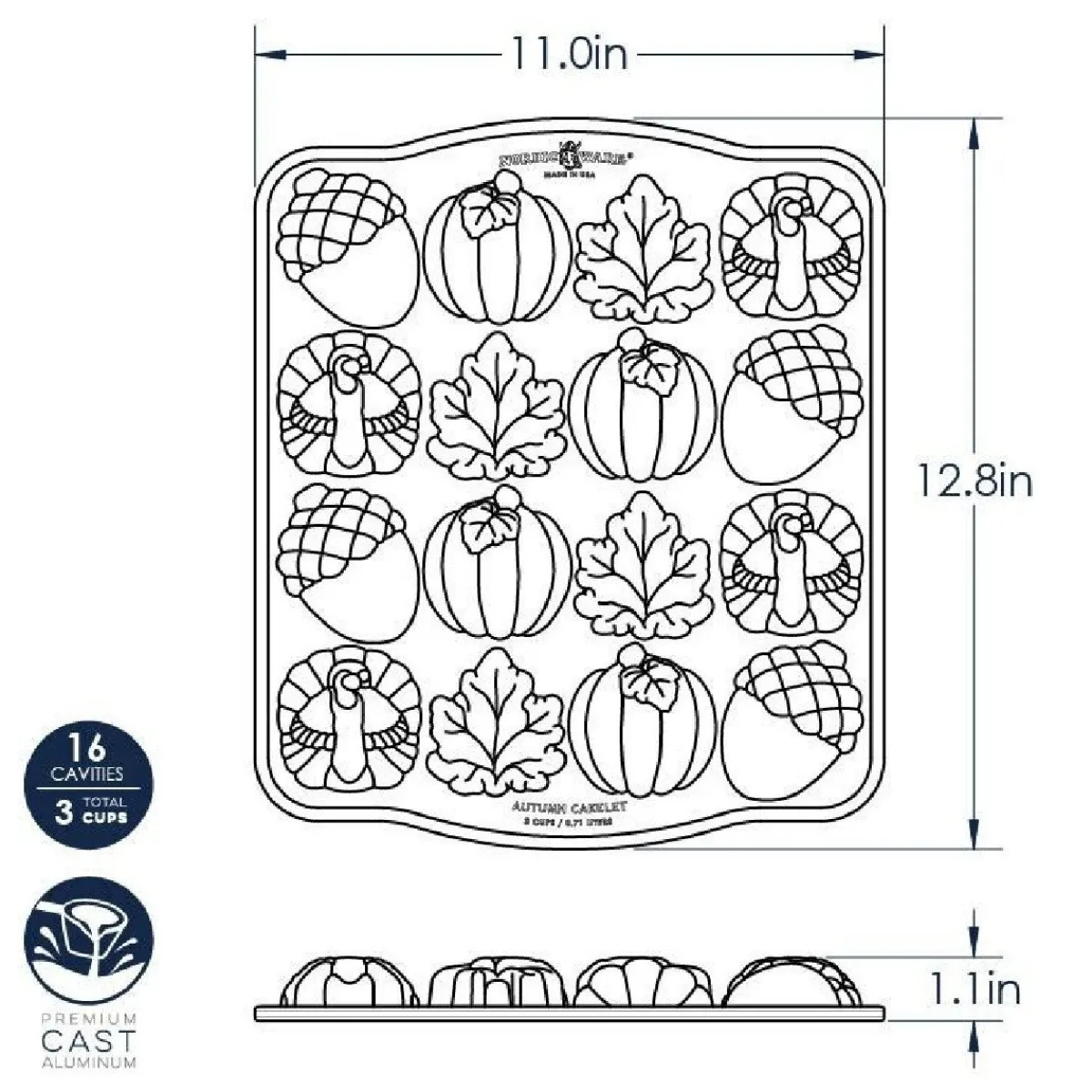 Online Nordic Ware Mini Herfst Bakvorm