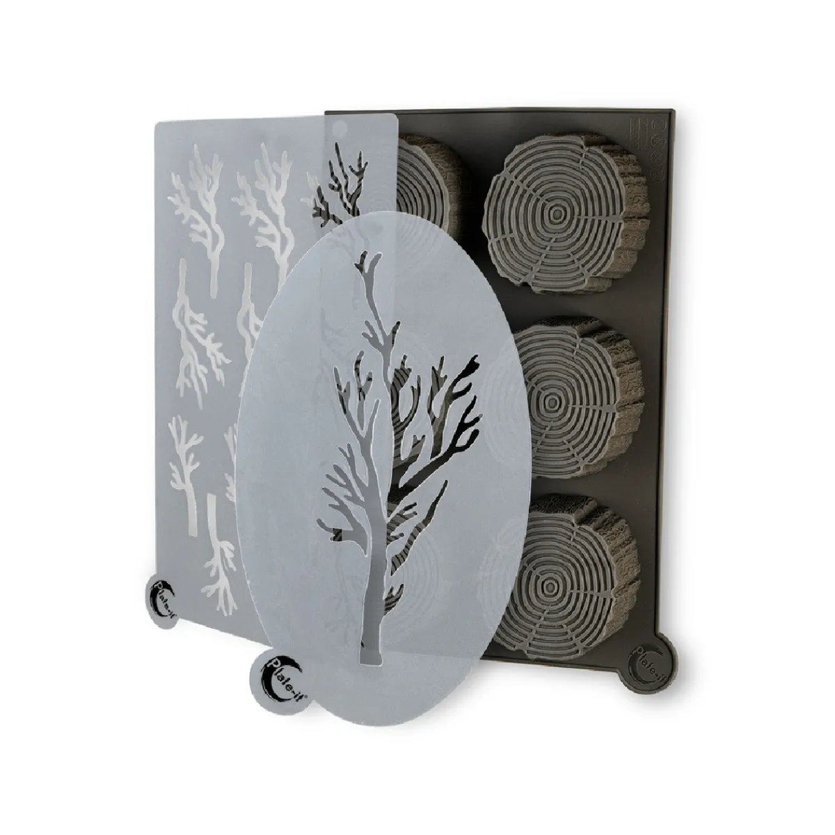 Best Plate-it Garneermallen Wood Set/3