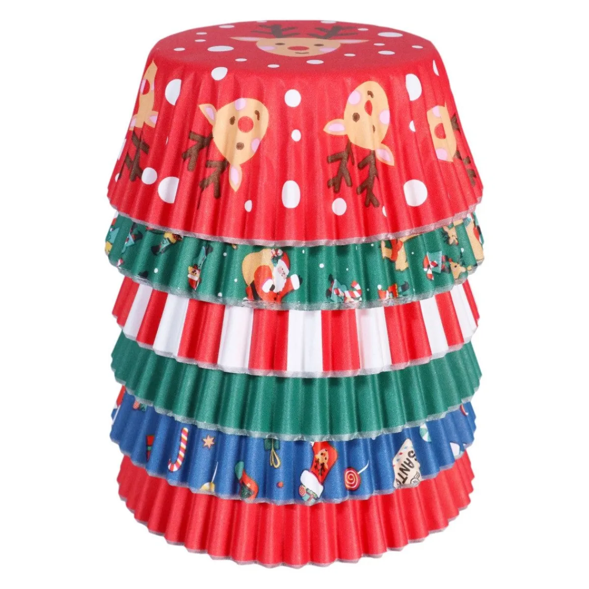 New PME Cupcake Vormpjes Kerst Assortiment 100st.