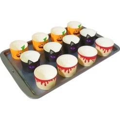Sale PME Halloween Cupcake Vormpjes Zwarte Kat Ø45mm 12st.