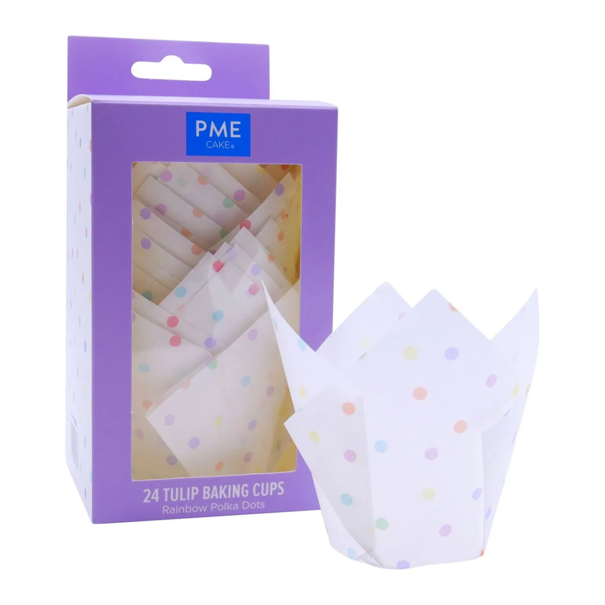 Best PME Muffin Cups Regenboog Stippen 24st