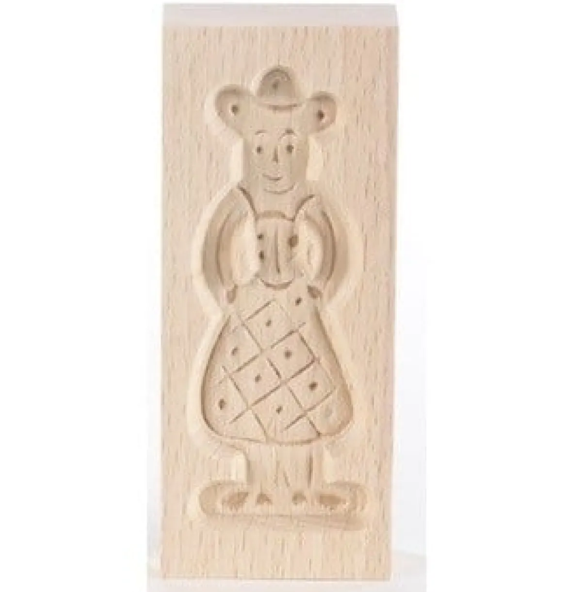 Overig Speculaasplank Mini Pop Vrouw 8,5x3,5cm.