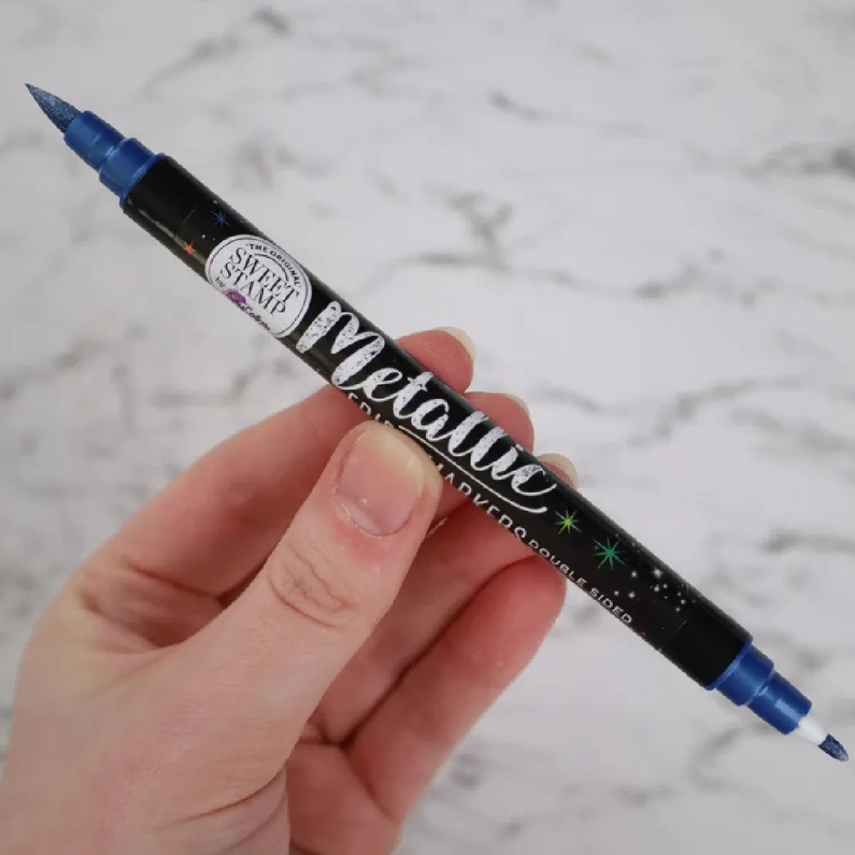 Discount Sweet Stamp Stift Eetbare Inkt Dubbelzijdig Metallic Blauw
