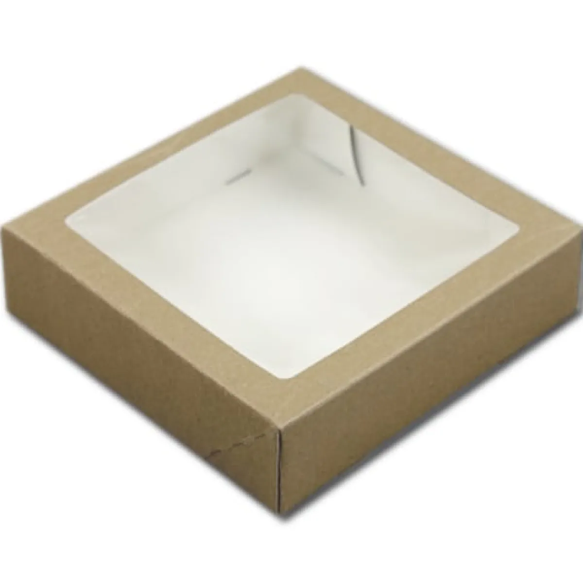 Hot BrandNewCake Taartdoos met venster 19x19x5cm. Kraft 50st