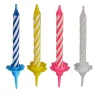 New Overig Taartkaarsjes met houder 324st. Gekleurd