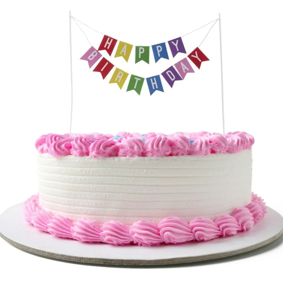 Overig Taarttopper Happy Birthday Vlaggenlijn