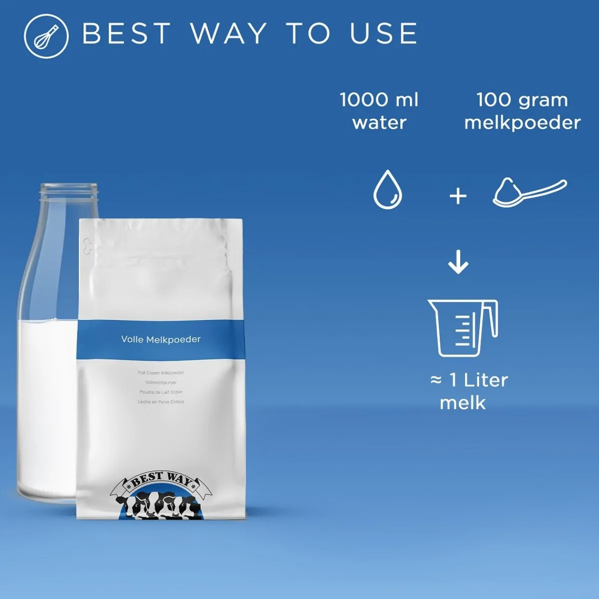 New Best Way Volle Melkpoeder 1kg