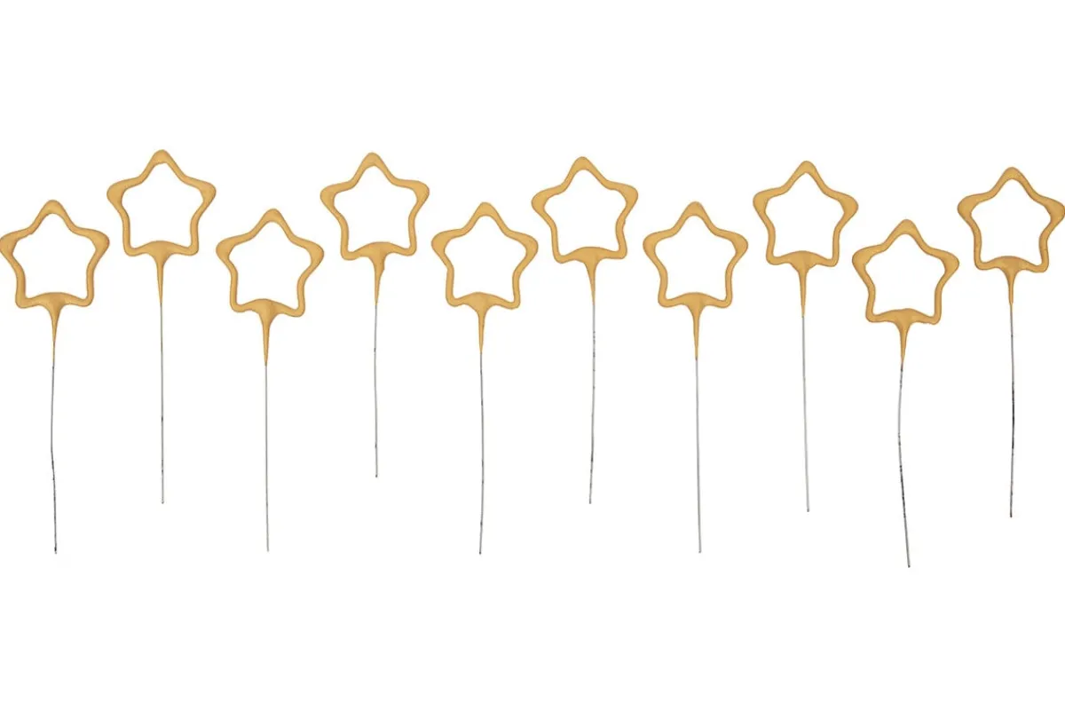 Online Overig Vuurwerk Sterretjes Stervorm Goud 10st.