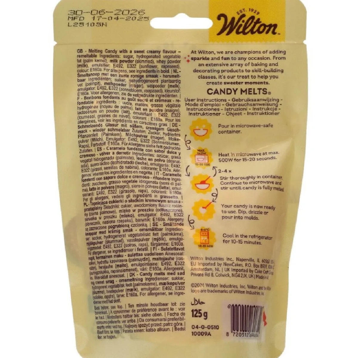 Sale Wilton Candy Melts Geel 125g